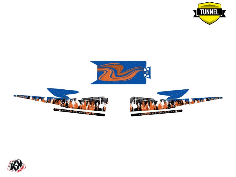 Snowmobile YAMAHA SIDEWINDER SRX BOREAL Blue-Orange graphic kit | Yamaha | Kutvek - View 5