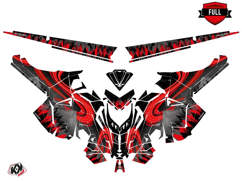 Snowmobile POLARIS RMK PRO AXYS BOREAL Black-Red graphic kit | Polaris | Kutvek - View 3