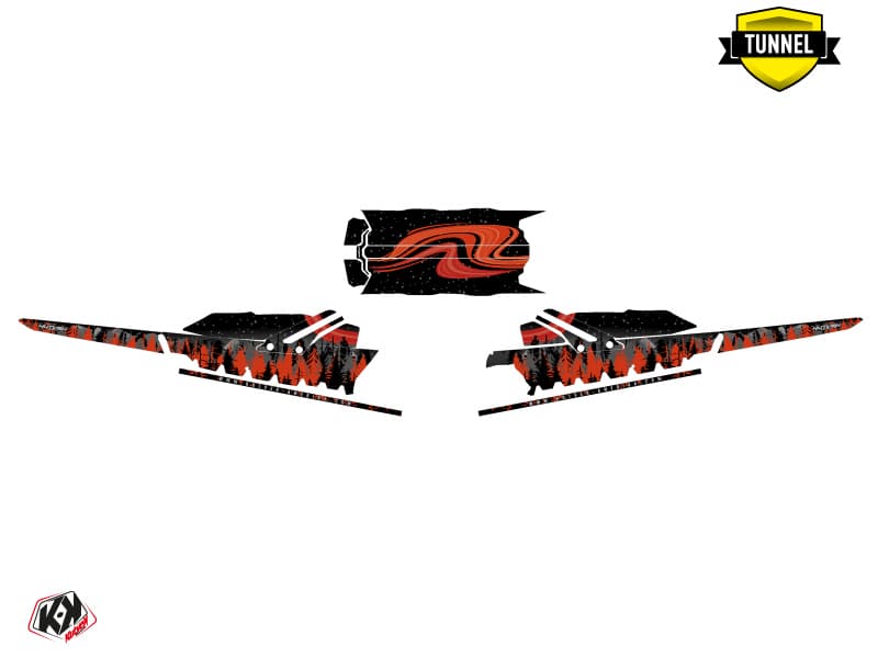 snowmobile skidoo backcountry sport boreal black-red  graphic kit | Skidoo | Kutvek - View 5