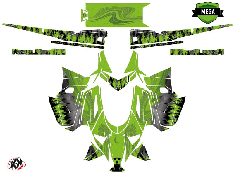 kit de decoración motoneige arctic cat m alpha one boreal verde | Arctic Cat | Kutvek - View 4