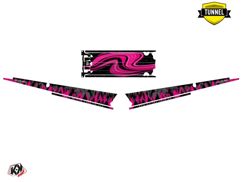 Snowmobile POLARIS RMK PRO AXYS BOREAL Black-Pink graphic kit | Polaris | Kutvek - View 4