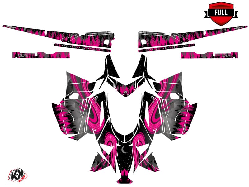 kit de decoración motoneige arctic cat m alpha one boreal negro-rosa | Arctic Cat | Kutvek - View 3