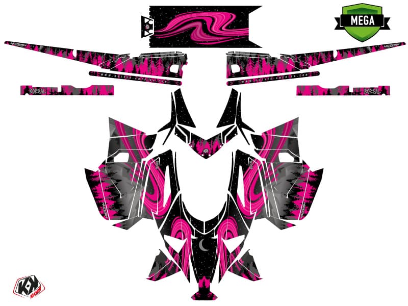 kit de decoración motoneige arctic cat m alpha one boreal negro-rosa | Arctic Cat | Kutvek - View 4