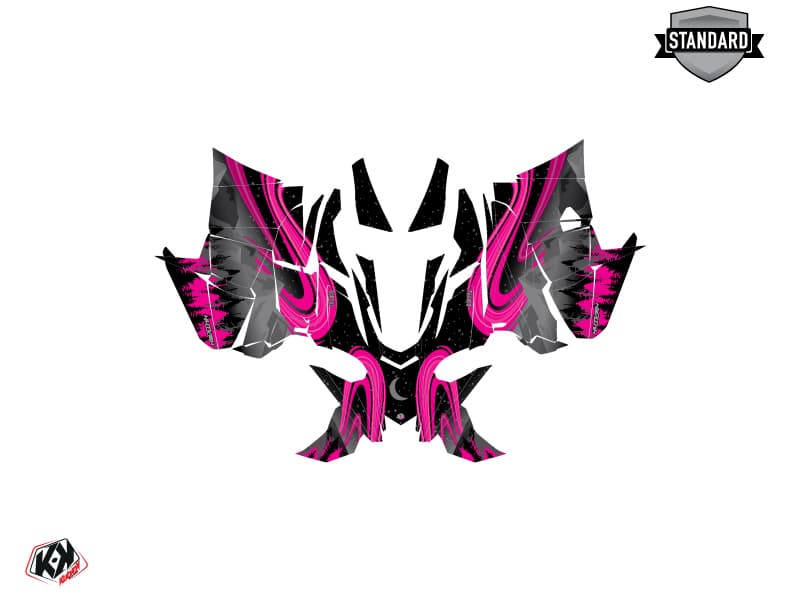Snowmobile YAMAHA SIDEWINDER SRX BOREAL Black-Pink graphic kit | Yamaha | Kutvek - View 2