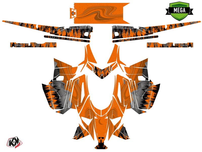 Arctic Cat M Alpha One Boreal Orange Snowmobile Graphic Kit | Arctic Cat | Kutvek - View 4