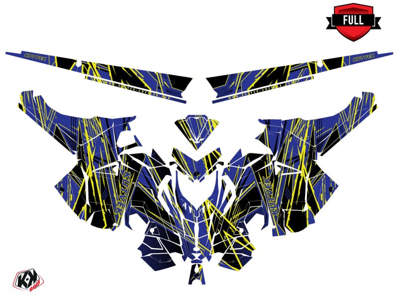 Snowmobile POLARIS RMK PRO AXYS LINE-X Blue graphic kit | Polaris | Kutvek - View 3