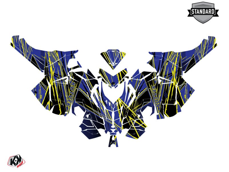 Kit graphique Motoneige POLARIS 600R Race Sled LINE-X Bleu | Polaris | Kutvek - View 2