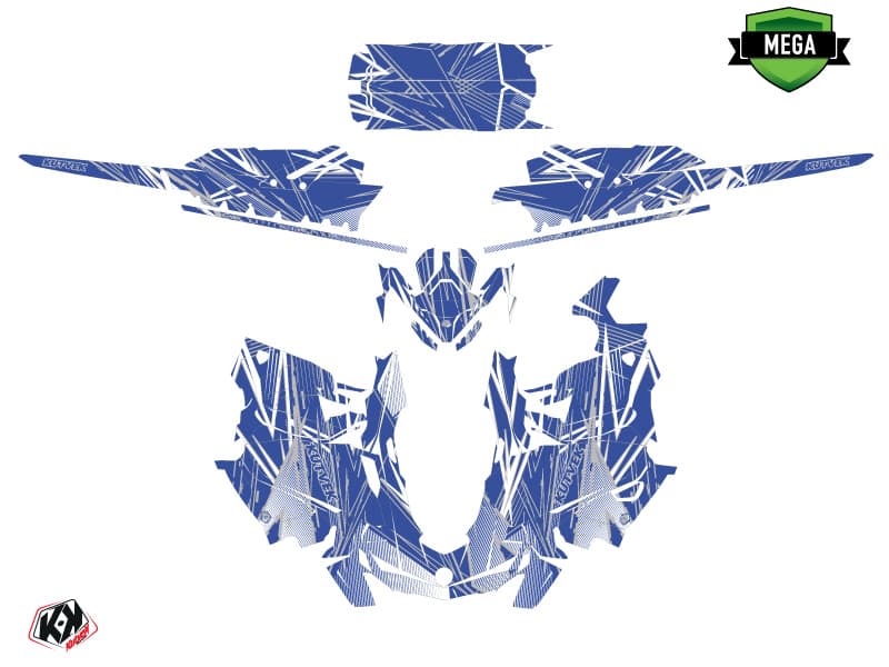 snowmobile skidoo backcountry sport line-x blue  graphic kit | Skidoo | Kutvek - View 4