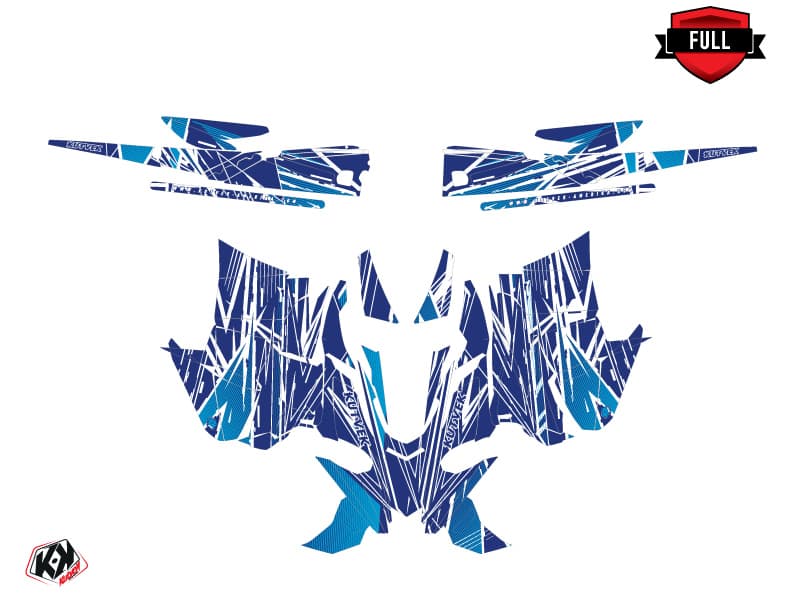 Snowmobile YAMAHA SIDEWINDER SRX LINE-X Blue graphic kit | Yamaha | Kutvek - View 3
