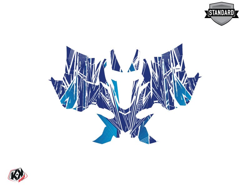 Snowmobile YAMAHA SIDEWINDER SRX LINE-X Blue graphic kit | Yamaha | Kutvek - View 2