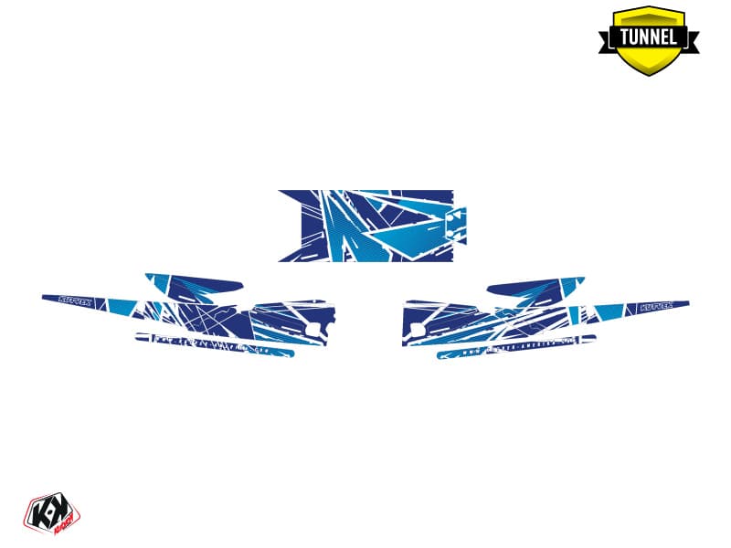 Snowmobile YAMAHA SIDEWINDER SRX LINE-X Blue graphic kit | Yamaha | Kutvek - View 5