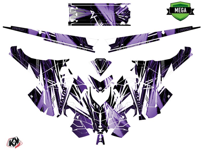 Snowmobile POLARIS RMK PRO AXYS LINE-X Mauve graphic kit | Polaris | Kutvek - View 4