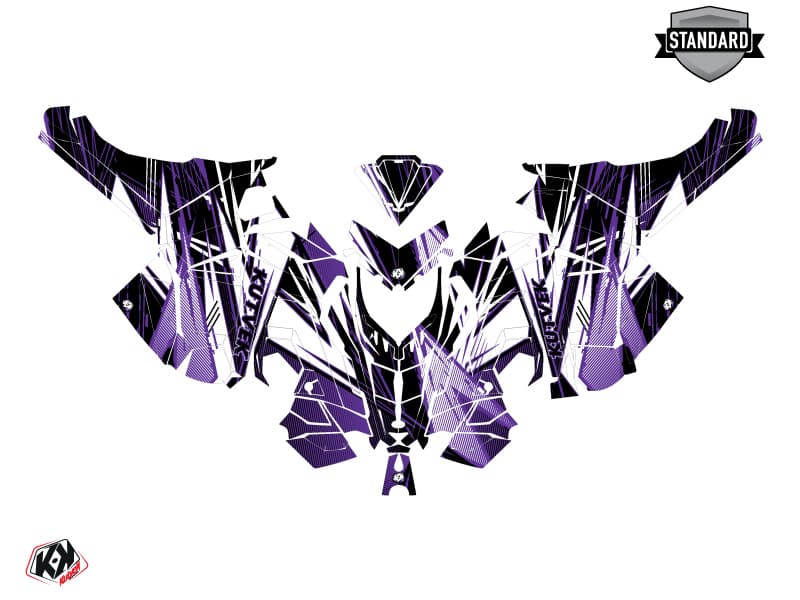 Kit graphique Motoneige POLARIS 600R Race Sled LINE-X Mauve | Polaris | Kutvek - View 2