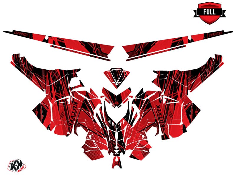 Snowmobile POLARIS RMK PRO AXYS LINE-X Red graphic kit | Polaris | Kutvek - View 3