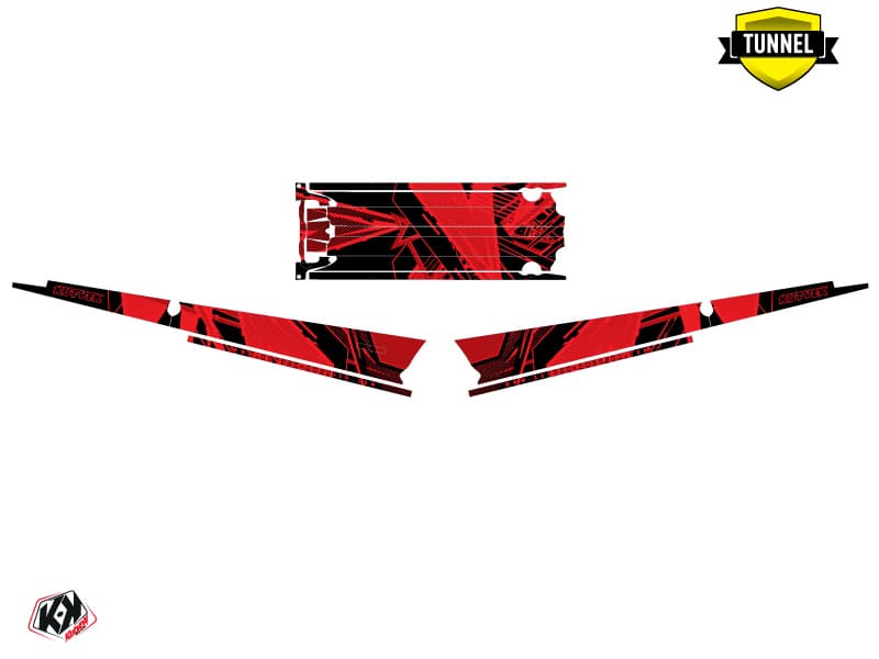 Snowmobile POLARIS RMK PRO AXYS LINE-X Red graphic kit | Polaris | Kutvek - View 5