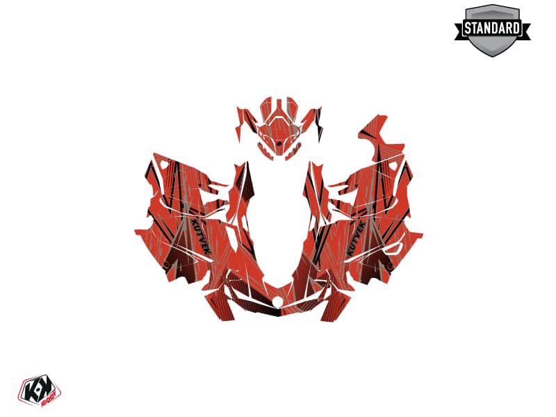Kit graphique Motoneige SKIDOO GRAND TOURING LIMITED 600R E-TEC LINE-X Rouge | Skidoo | Kutvek - View 2