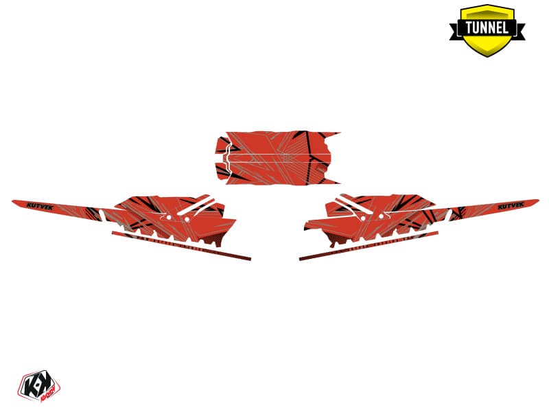 snowmobile skidoo backcountry sport line-x red  graphic kit | Skidoo | Kutvek - View 5