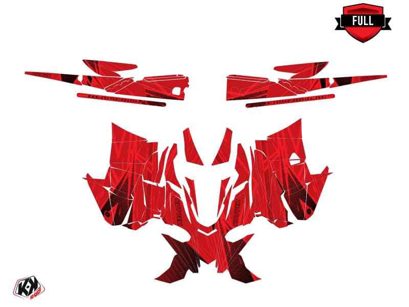Snowmobile YAMAHA SIDEWINDER SRX LINE-X Red graphic kit | Yamaha | Kutvek - View 3