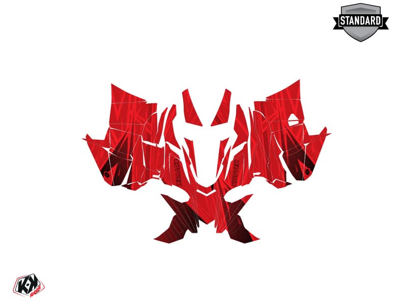 Snowmobile YAMAHA SIDEWINDER SRX LINE-X Red graphic kit | Yamaha | Kutvek - View 2