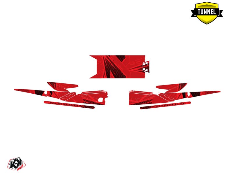 Snowmobile YAMAHA SIDEWINDER SRX LINE-X Red graphic kit | Yamaha | Kutvek - View 5