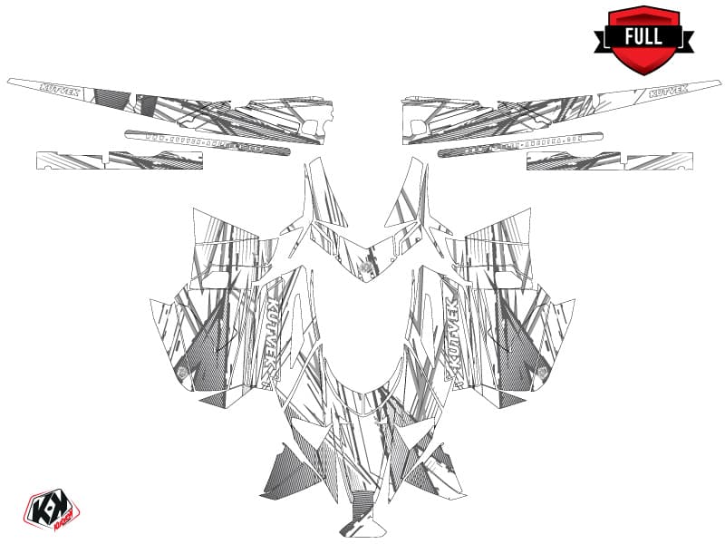 Arctic Cat M Alpha One Line-X White Snowmobile Graphic Kit | Arctic Cat | Kutvek - View 3