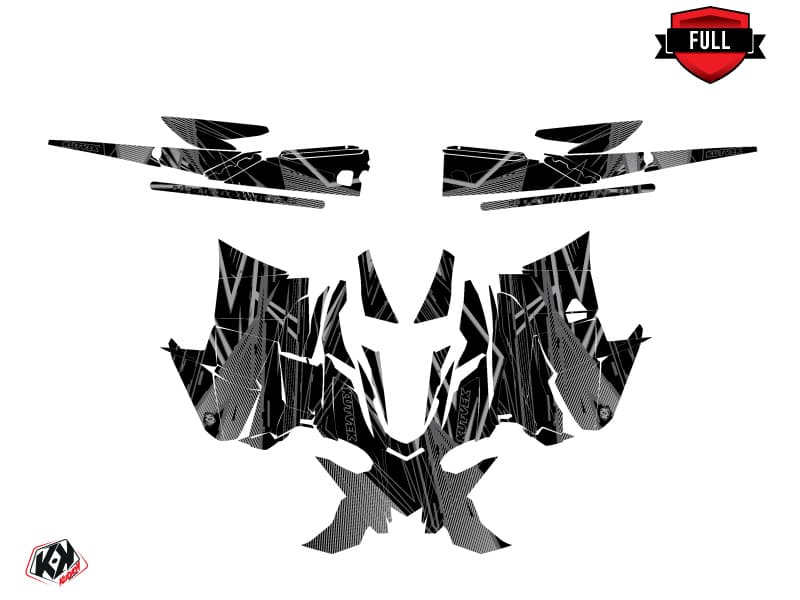 Snowmobile YAMAHA SIDEWINDER SRX LINE-X Black graphic kit | Yamaha | Kutvek - View 3