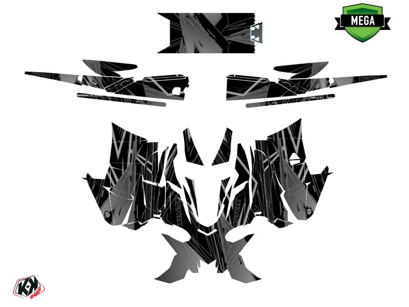 Snowmobile YAMAHA SIDEWINDER SRX LINE-X Black graphic kit | Yamaha | Kutvek - View 4