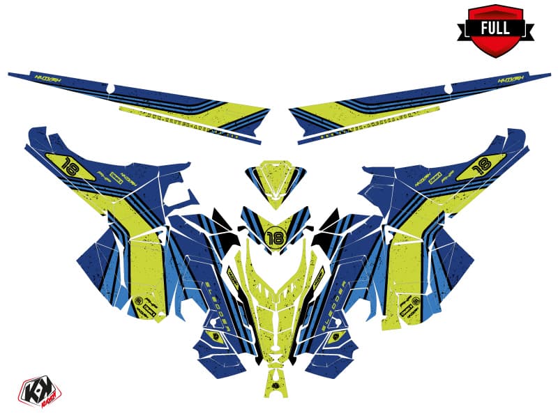 Snowmobile POLARIS RMK PRO AXYS SLEDDER Blue graphic kit | Polaris | Kutvek - View 3