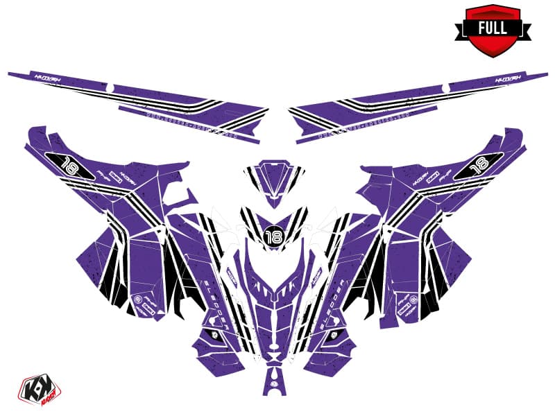 Snowmobile POLARIS RMK PRO AXYS SLEDDER Mauve graphic kit | Polaris | Kutvek - View 3