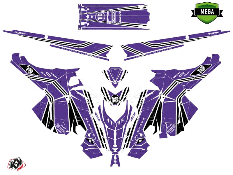 Snowmobile POLARIS RMK PRO AXYS SLEDDER Mauve graphic kit | Polaris | Kutvek - View 4