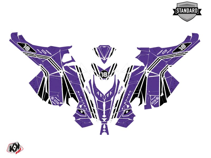 Kit graphique Motoneige POLARIS YOUTH 120 SLEDDER Mauve | Polaris | Kutvek - View 2