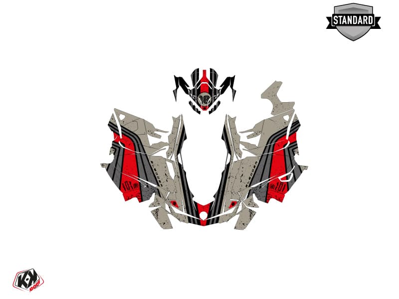 Kit graphique Motoneige SKIDOO GRAND TOURING LIMITED 600R E-TEC SLEDDER Rouge | Skidoo | Kutvek - View 2