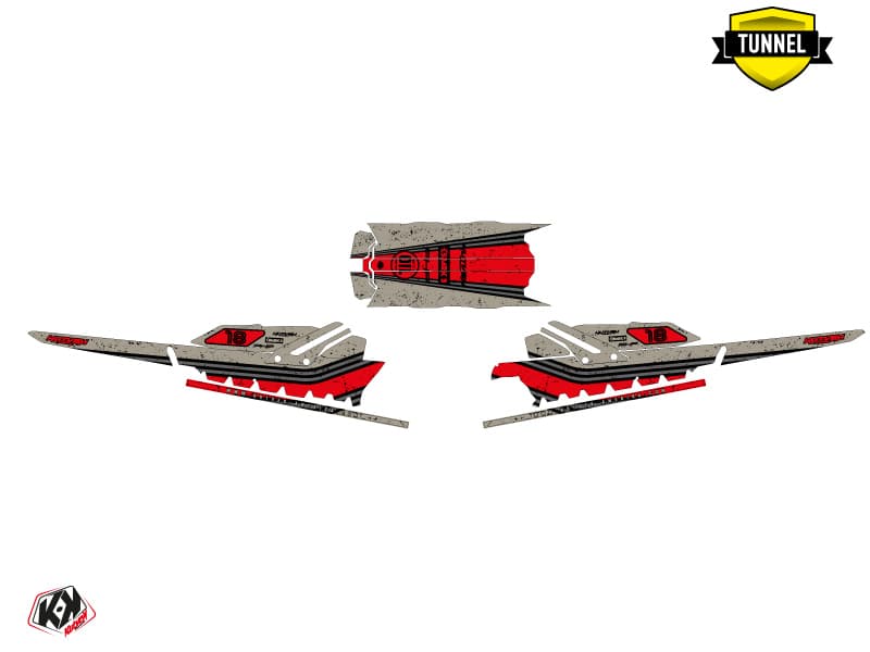 snowmobile skidoo backcountry sport sledder red  graphic kit | Skidoo | Kutvek - View 5
