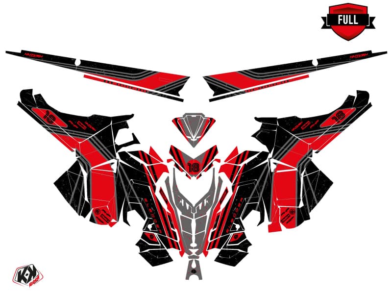 Snowmobile POLARIS RMK PRO AXYS SLEDDER Black-Red graphic kit | Polaris | Kutvek - View 3
