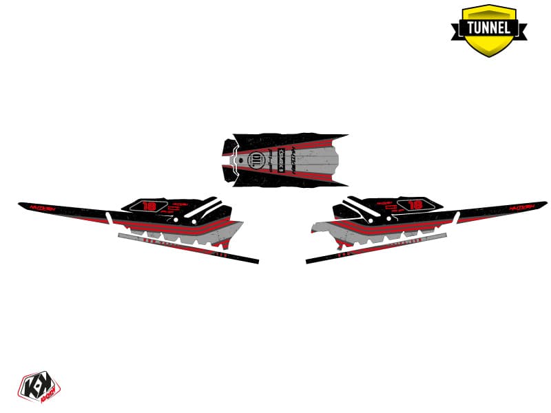 snowmobile skidoo backcountry sport sledder black-red  graphic kit | Skidoo | Kutvek - View 5