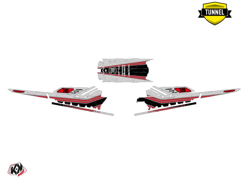 snowmobile skidoo backcountry sport sledder grey-red  graphic kit | Skidoo | Kutvek - View 5