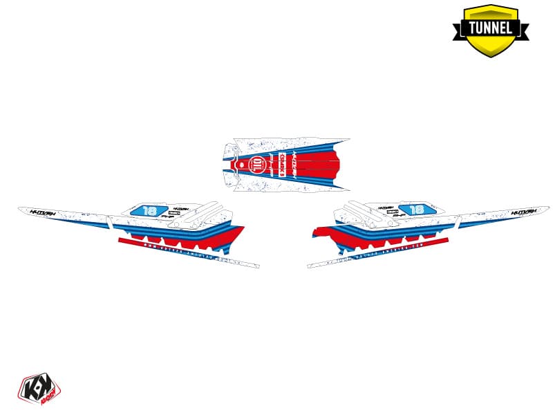 snowmobile skidoo backcountry sport sledder white-blue serie graphic kit | Skidoo | Kutvek - View 5