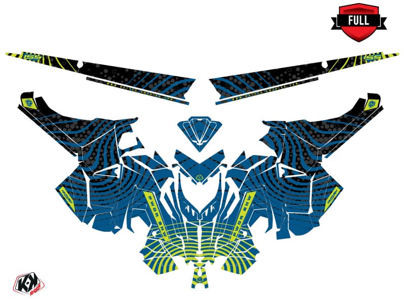 Snowmobile POLARIS RMK PRO AXYS SNW Blue graphic kit | Polaris | Kutvek - View 3