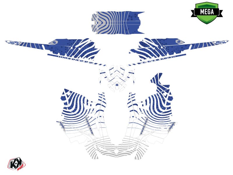 snowmobile skidoo backcountry sport snw blue  graphic kit | Skidoo | Kutvek - View 4
