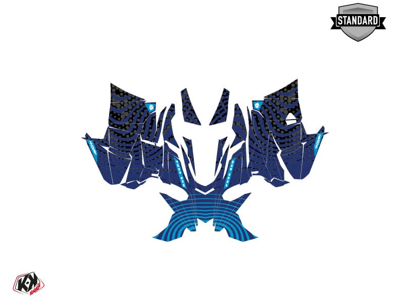 Snowmobile YAMAHA SIDEWINDER SRX SNW Blue graphic kit | Yamaha | Kutvek - View 2