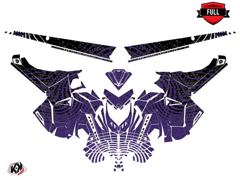 Snowmobile POLARIS RMK PRO AXYS SNW Mauve graphic kit | Polaris | Kutvek - View 3