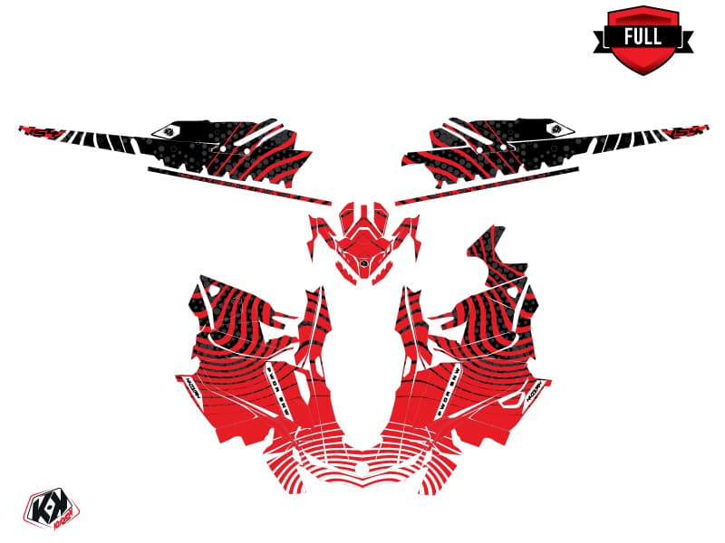 snowmobile skidoo backcountry sport snw red  graphic kit | Skidoo | Kutvek - View 3