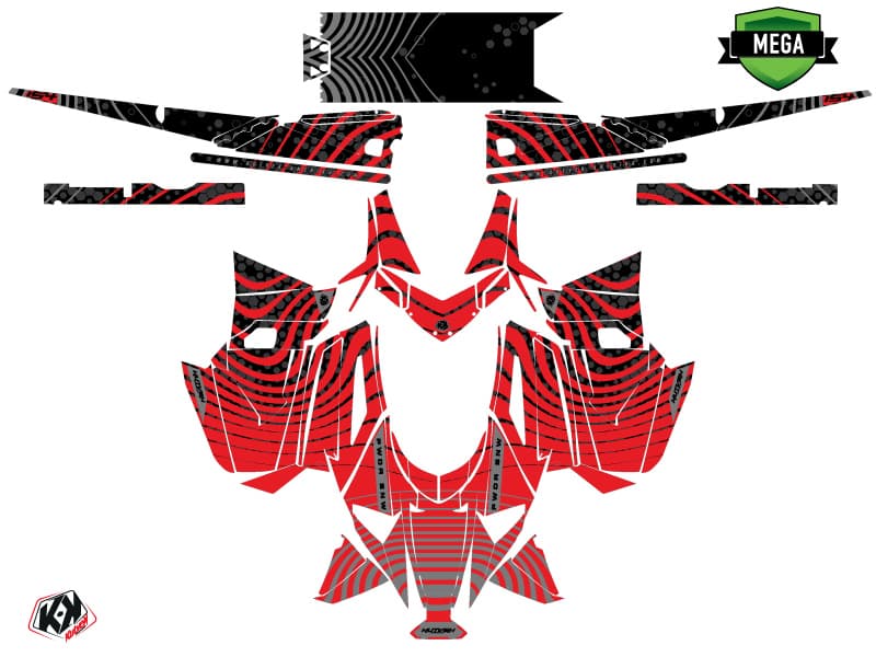 kit de decoración motoneige arctic cat m alpha one snw rojo | Arctic Cat | Kutvek - View 4