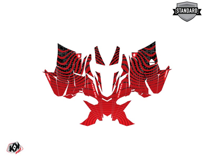 Snowmobile YAMAHA SIDEWINDER SRX SNW Red graphic kit | Yamaha | Kutvek - View 2