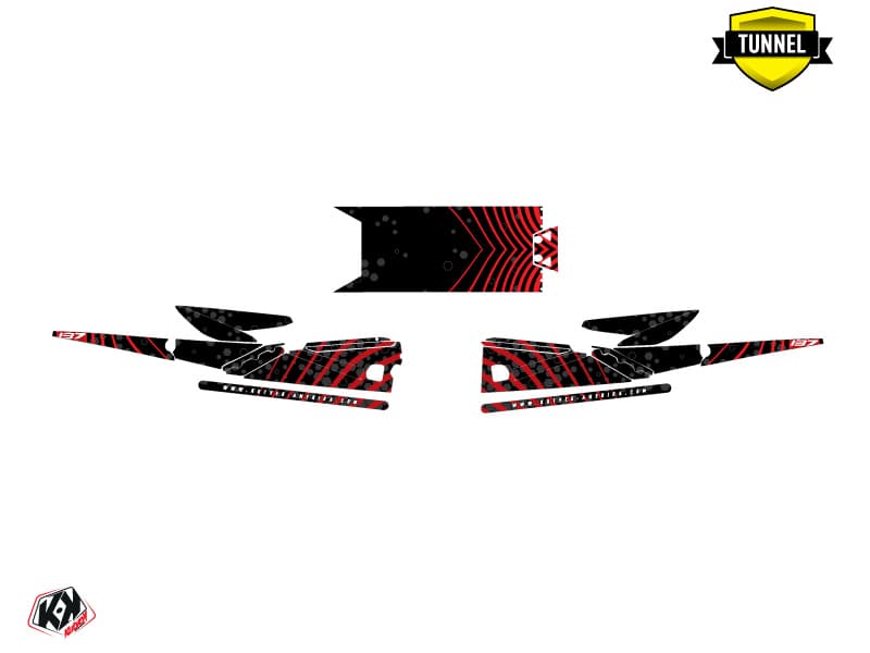 Snowmobile YAMAHA SIDEWINDER SRX SNW Red graphic kit | Yamaha | Kutvek - View 5