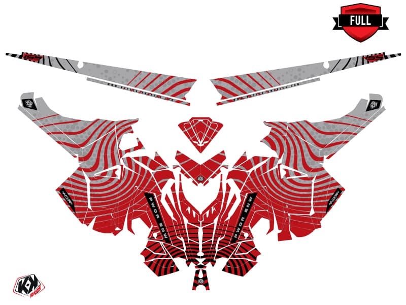 Snowmobile POLARIS RMK PRO AXYS SNW Red-Grey graphic kit | Polaris | Kutvek - View 3