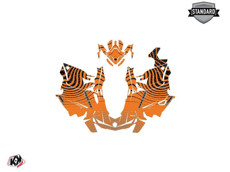 Kit graphique Motoneige SKIDOO GRAND TOURING LIMITED 600R E-TEC SNW Noir-Orange | Skidoo | Kutvek - View 2