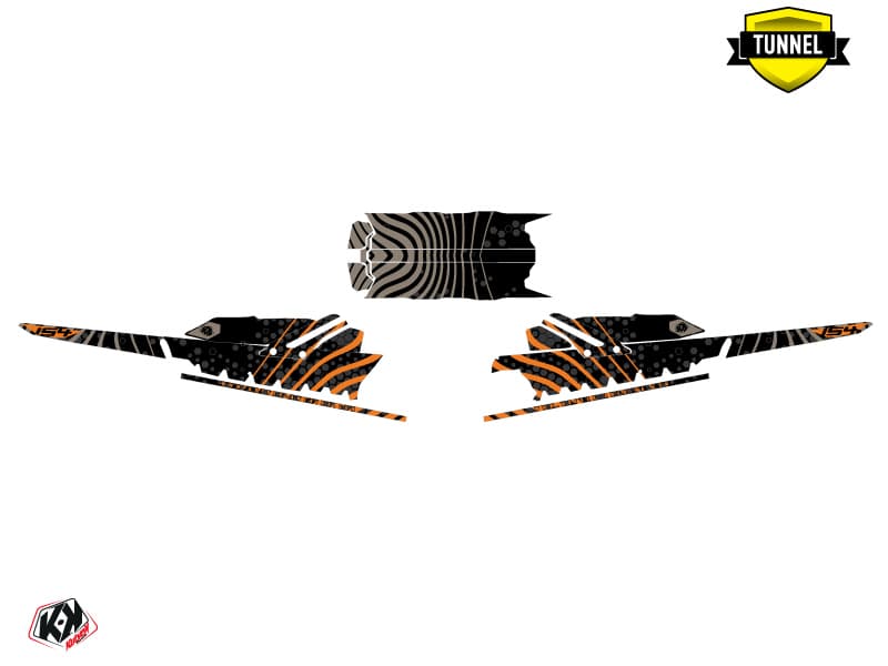 snowmobile skidoo backcountry sport snw black-orange  graphic kit | Skidoo | Kutvek - View 5