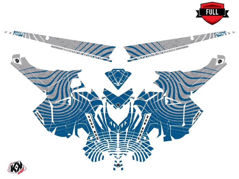 Snowmobile POLARIS RMK PRO AXYS SNW Grey-Blue graphic kit | Polaris | Kutvek - View 3