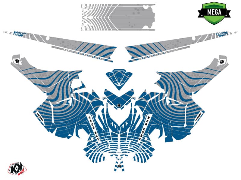 Snowmobile POLARIS RMK PRO AXYS SNW Grey-Blue graphic kit | Polaris | Kutvek - View 4